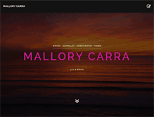 Tablet Screenshot of mallorycarra.com